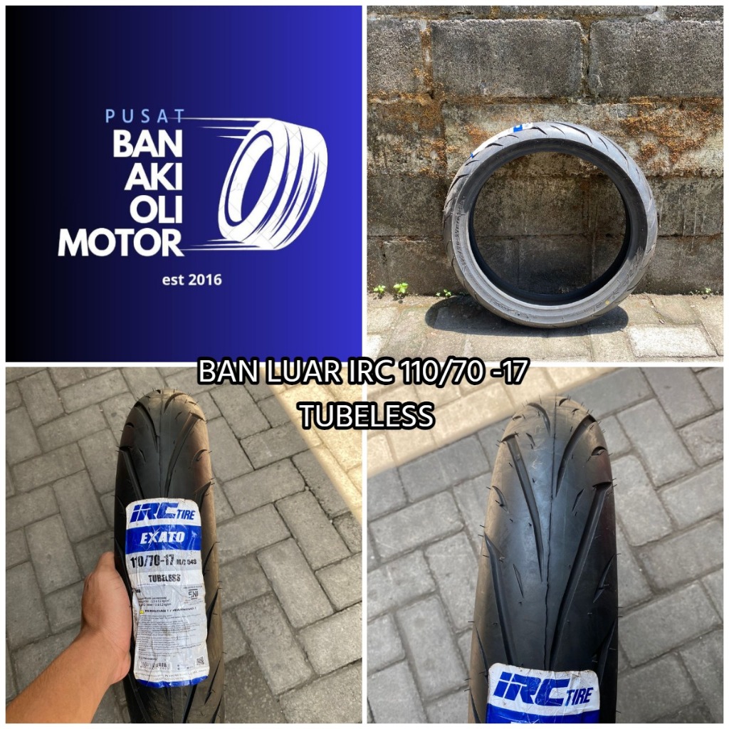 BAN LUAR IRC 110/70-17 // BAN LUAR IRC UKURAN 110/70 RING 17 RX01/EXATO TUBELESS