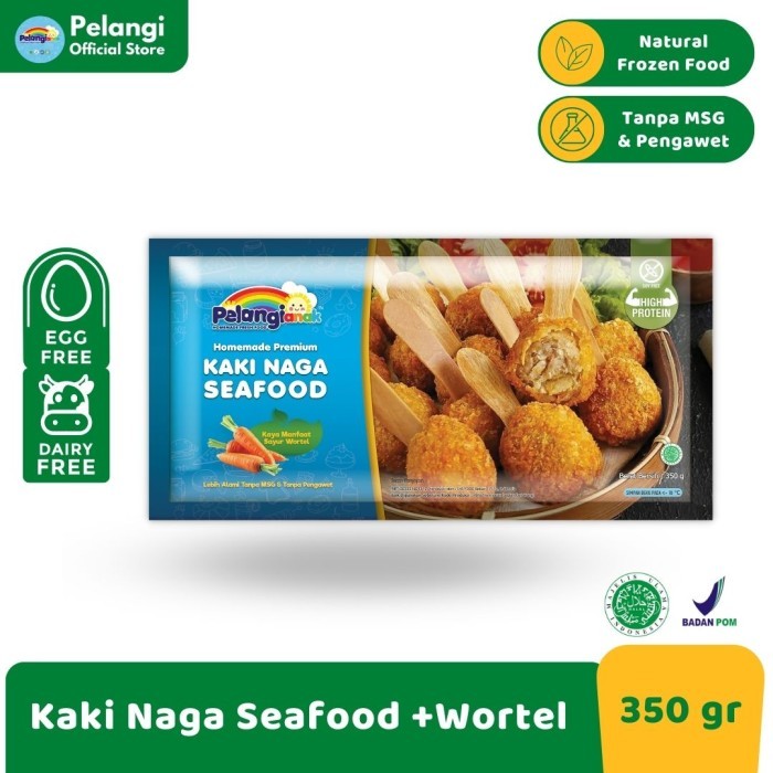 

Pelangi Kaki Naga Seafood Non MSG & Non Pengawet isi 10pcs 350gr