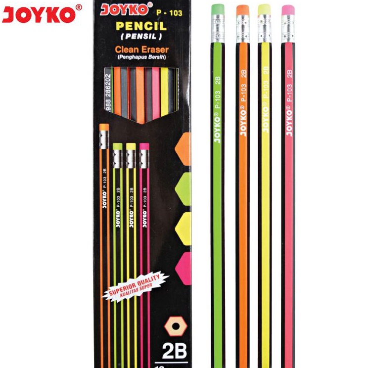 

Terbaru Pensil 2B Joyko P-103 ( 1pak/12pcs )