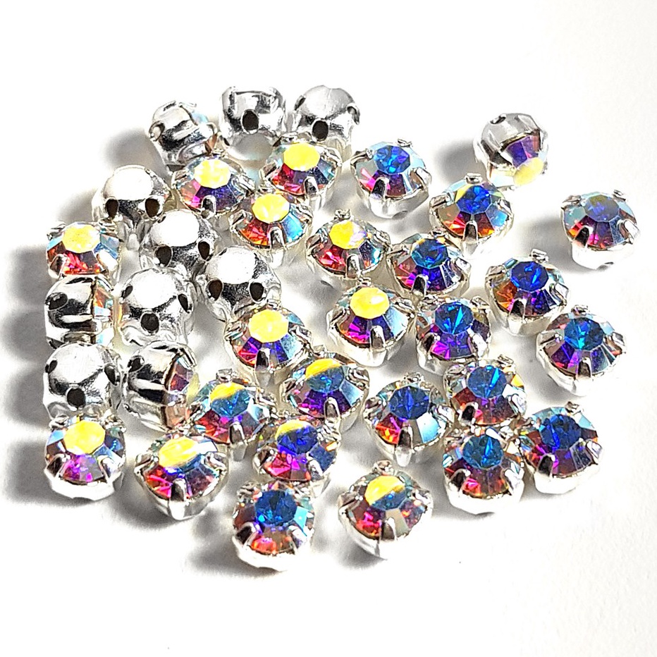 NHDH9612 9.9 BRANDS FESTIVAL Swarovski Payet Jahit Cangkang 4mm - AB Kristal