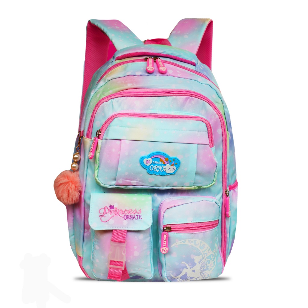 Tas Ransel Sekolah Ornate Model Kulkas 16 inch - Free rain cover gantungan tas