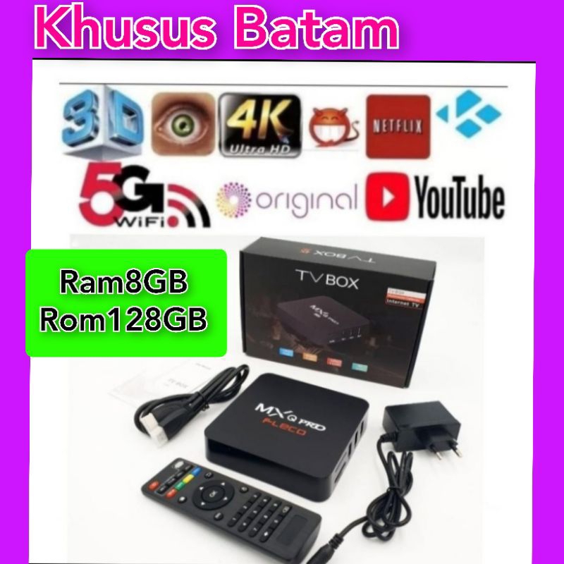 TV BOX ANDROID RAM 8GB/128GB ANDROID TV BOX MXQ Pro 4K 5G (KHUSUS BATAM)