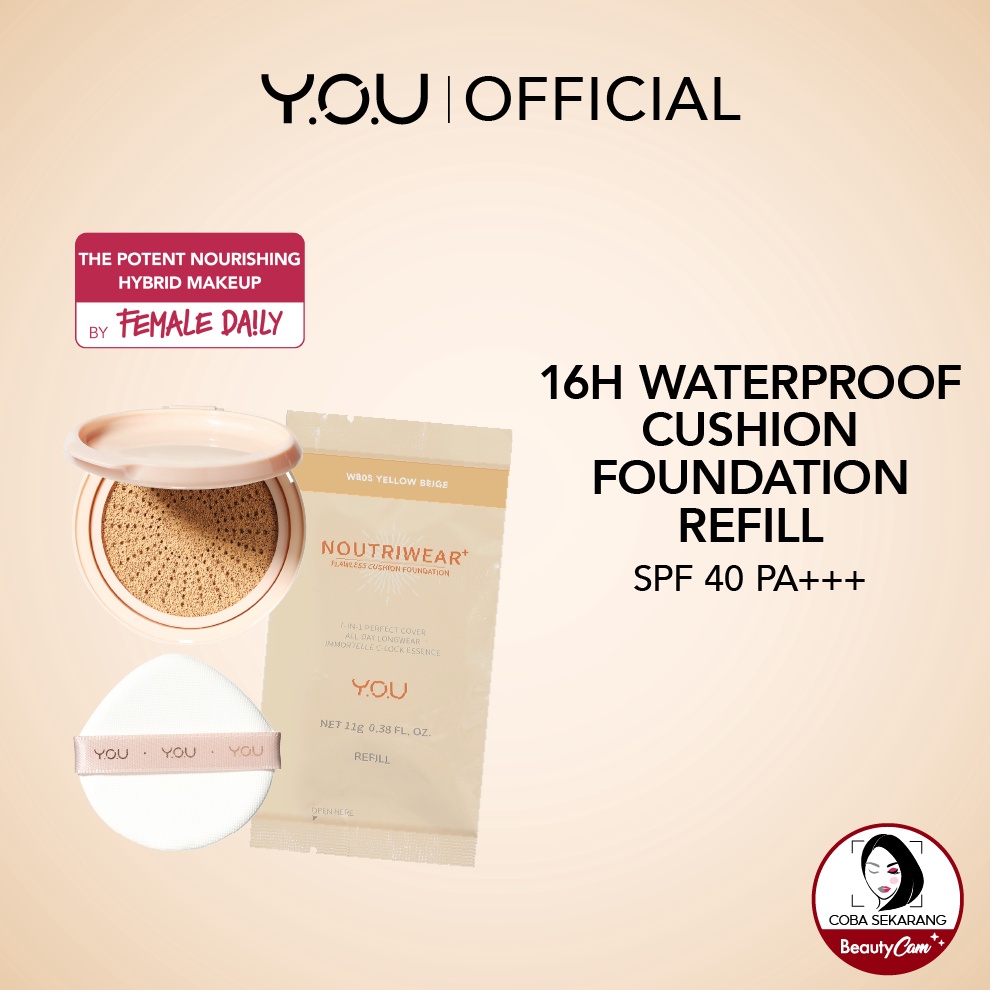✨12.12✨ COD YOU Noutriwear+ Flawless Cushion Foundation Refill Only | Nourishing | Poreless Full Cov