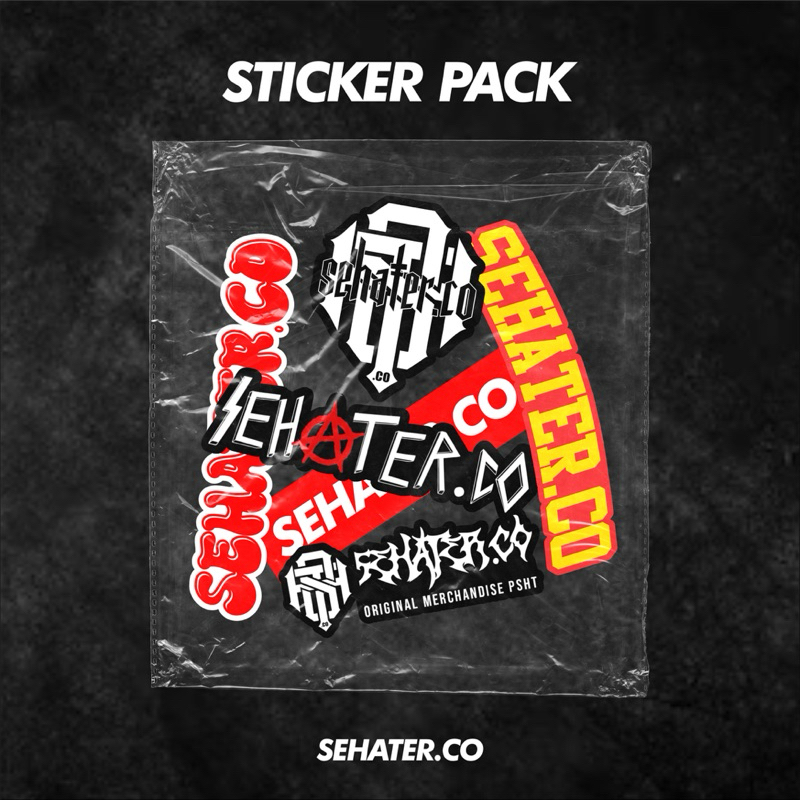 

sticker pack sehater.co volt 1 isi 6 pcs ziplock package
