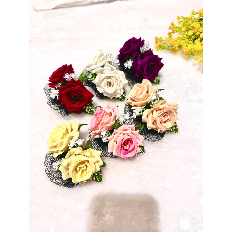 Jepit Harnet Mawar Beludru / Jepit Hairnet Mawar Bludru / Jepit Jaring Rambut Mawar Khas Bali