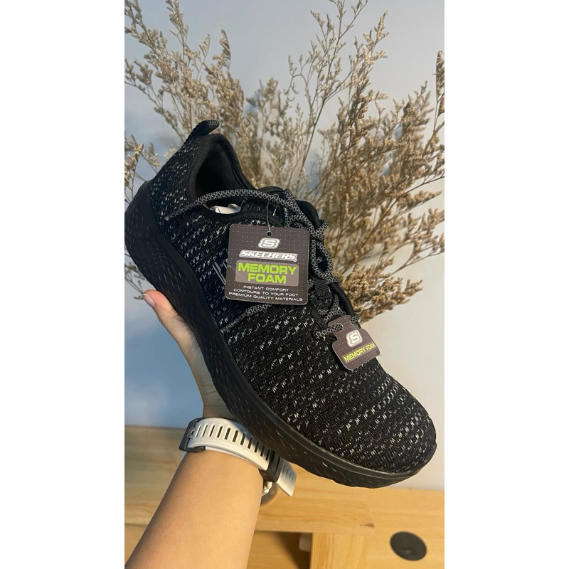 LELANG SEPATU PRIA SKECHERS 59140/BBK ORIGINAL SPORT STATION