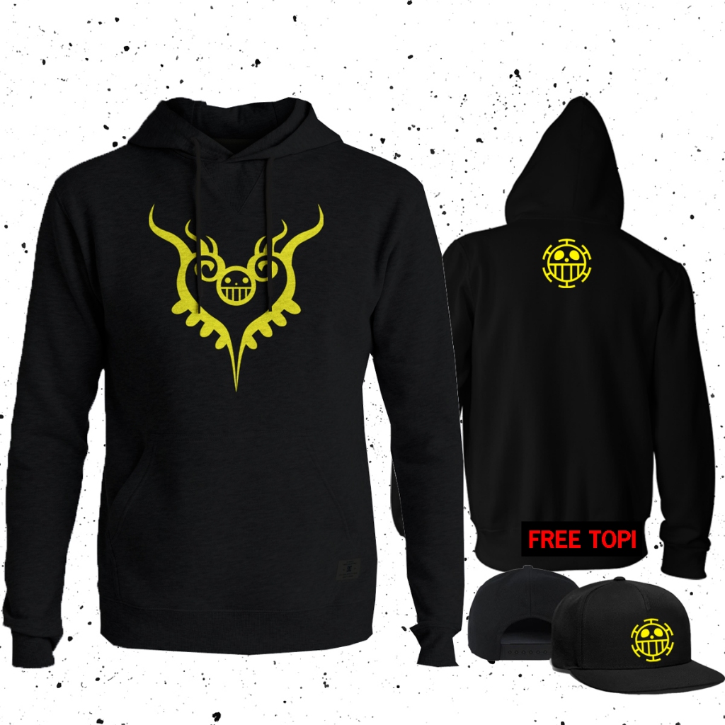 Jaket Hoodie Tatto Trafagar Law One Piece