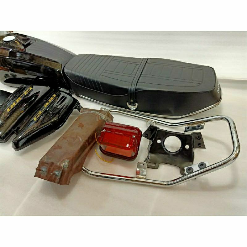 body set gl 100 siap pakai PNP /tangki Tanki gl100 jok anti gembos begel  tepong aki stopan gl cepek