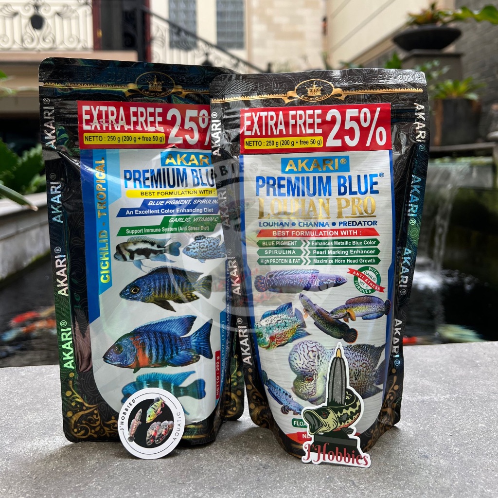PELET AKARI PREMIUM BLUE 1MM DAN 2MM REPACK PELET SEMUA IKAN