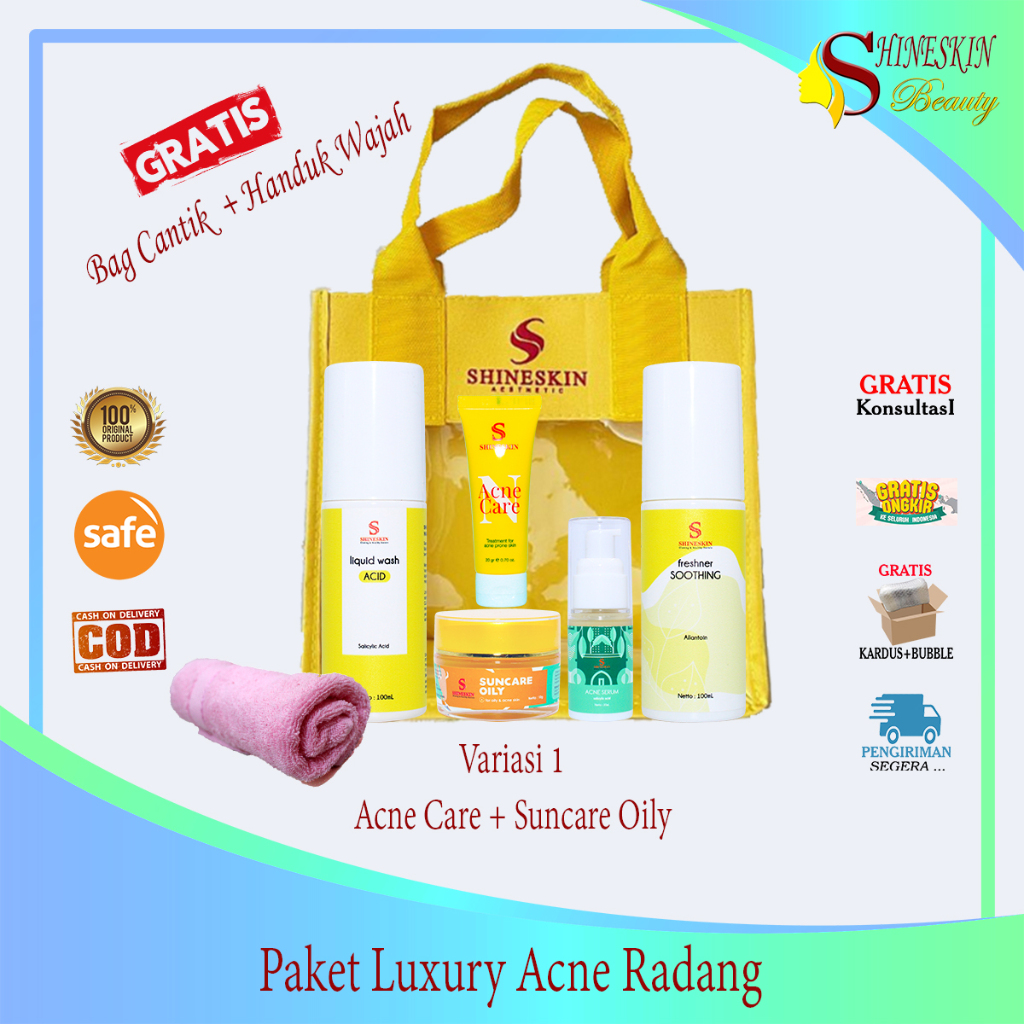 Shineskin Paket Acne Radang Luxury