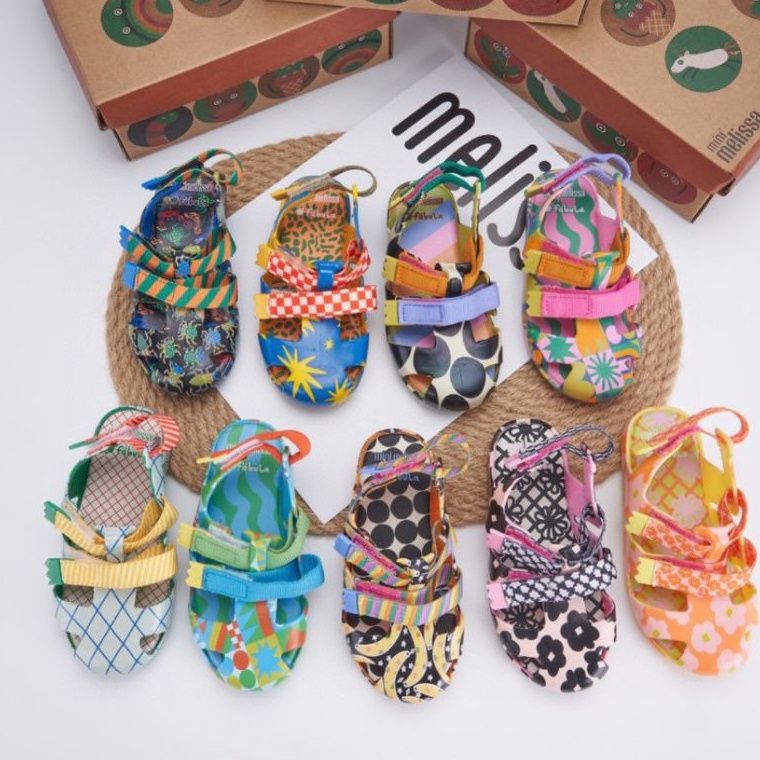 Stok Terbatas.. NEW VARIANT, MELISSA FABULA SANDAL MINI MELISSA RAINBOW JELLY