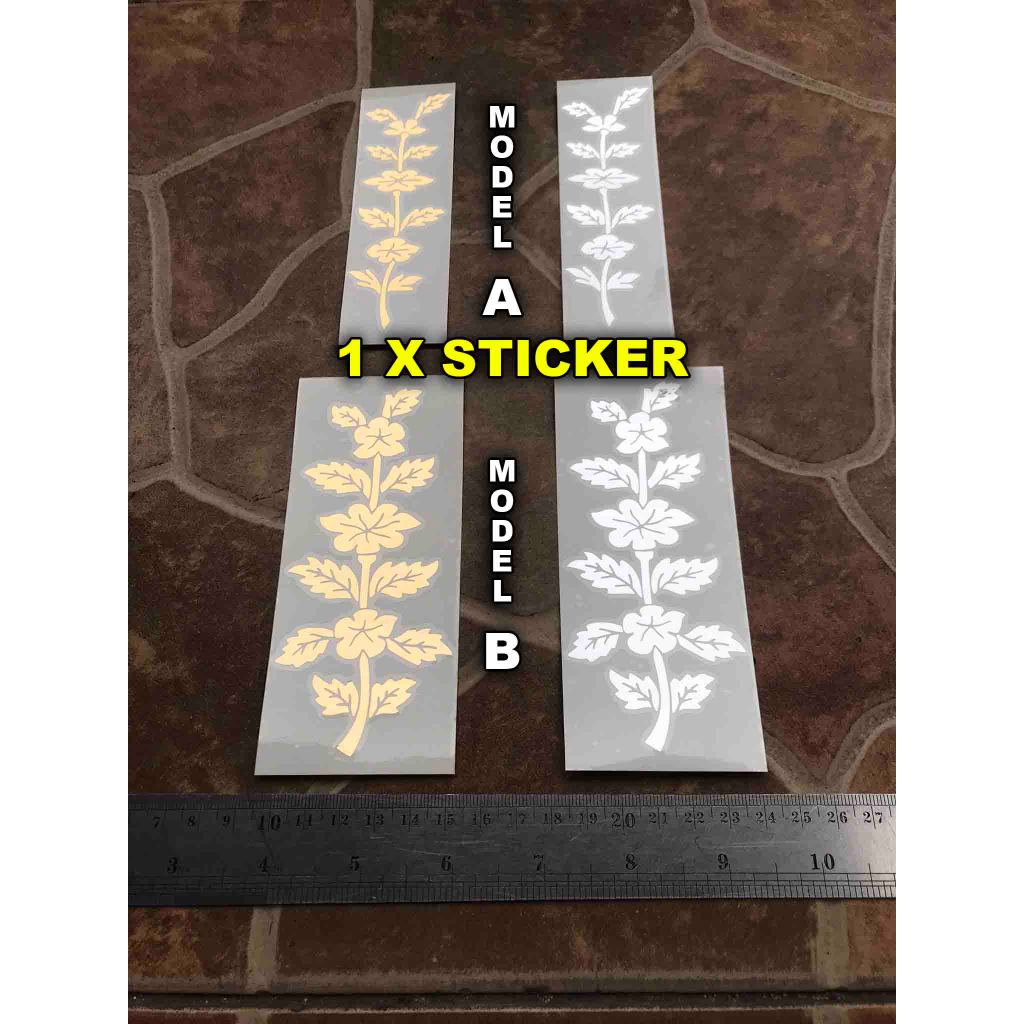 Engraved Blossom Branch Stiker ornament headstock Epiphone Emperor gitar Tree of Life Folk klasik Ak