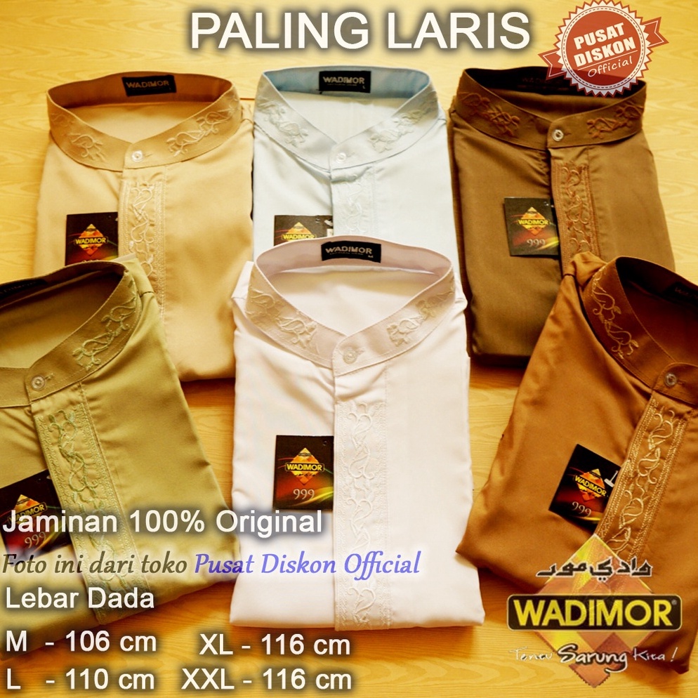 Stok Terbatas.. Baju Koko Dewasa Wadimor Baju Koko Lengan Panjang Baju Koko Putih Baju Koko Muslim B