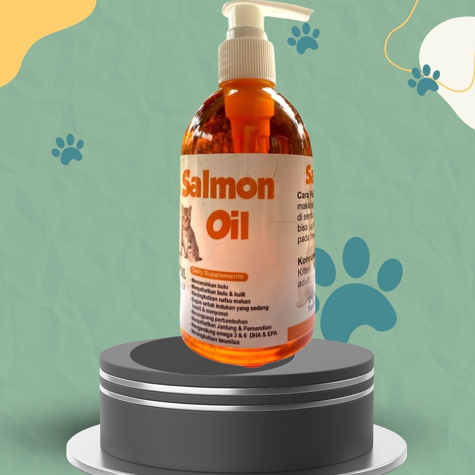 60ml - 250ml - MINYAK IKAN SALMON / SALMON OIL / MINYAK SALMON / MINYAK IKAN / VITAMIN BULU KUCING D