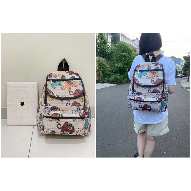 RANSEL KANVAS KAPASITAS BESAR BANYAK RUANG - RANSEL THAILAND BANGKOK IMPORT - TAS PUNGGUNG