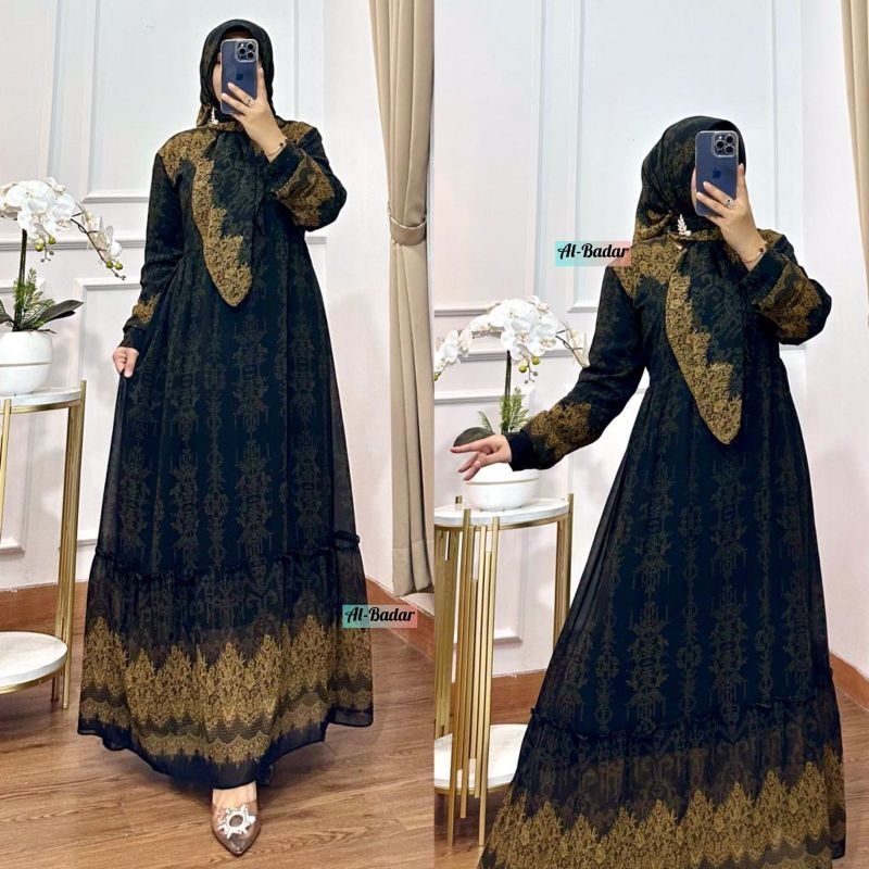 GAMIS DEWASA GAMIS ETNIK TERBARU GAMIS CERUTY ETNIK MOTIF BARU