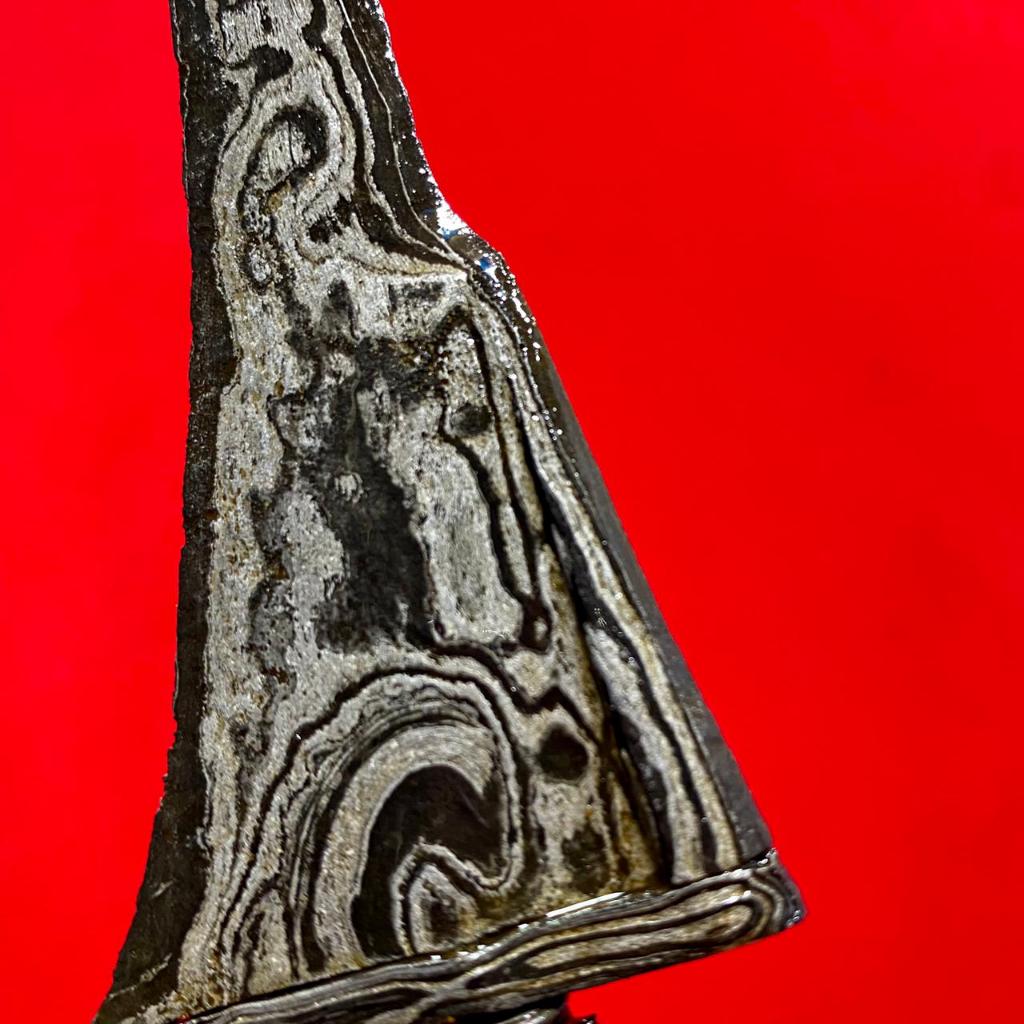 Keris Mahesa Lajer Mataram Sultan Agung Sepuh Kuno Pamor Batu Lapak Kulit Semangka