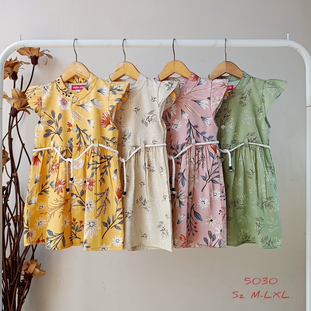 Siap Kirim.. Grosir & Ecer Dress Tali Saibakids / Baju Anak Kasual Katun 1 Thn - 4 Thn