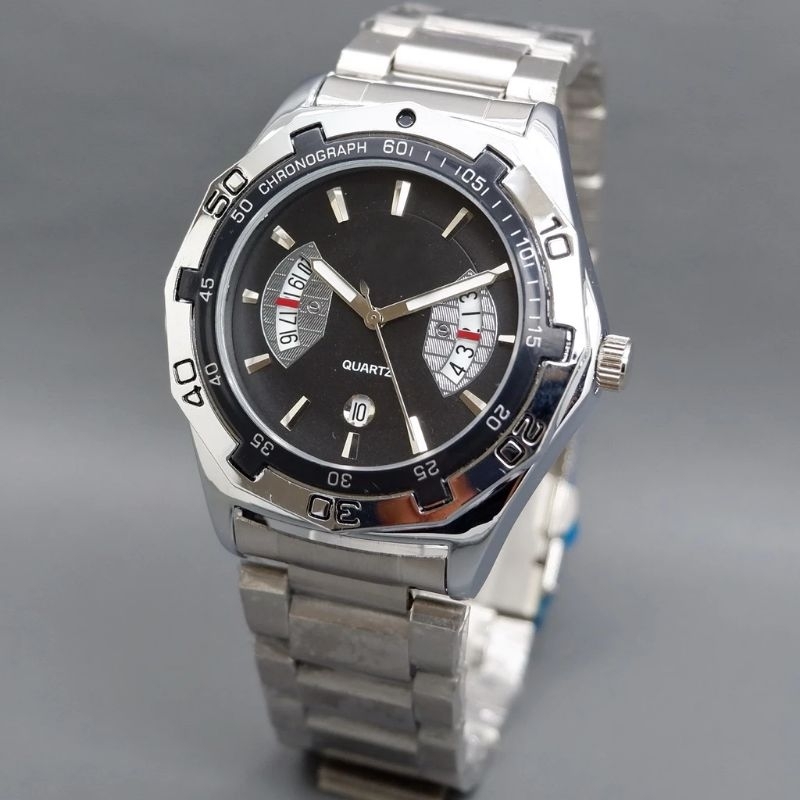 JAM TANGAN RANTAI PRIA TANGGAL AKTIF