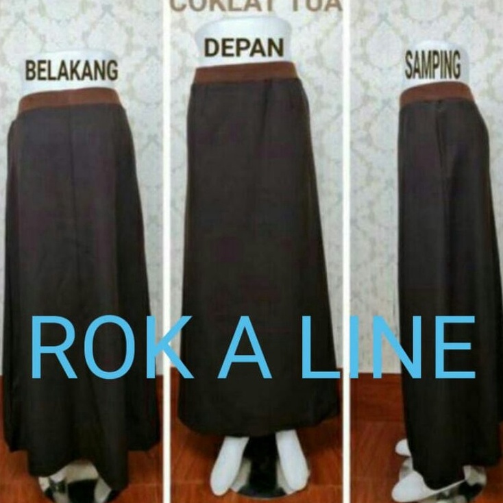 Rok A line Coklat tua/ pembina pramuka, Rok span Pembina Pramuka, Celana Pembina pramuka/Coklat tua