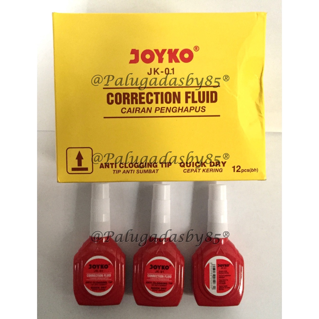 

STAR BRANDS Correction Fluid JOYKO JK-01 (1 Pak Isi 12 Pcs) / Correction Fluid Cairan Koreksi Penghapus Cair Joyko JK-01 / Correction Pen Joyko JK01 / Joyko JK 01 !!!