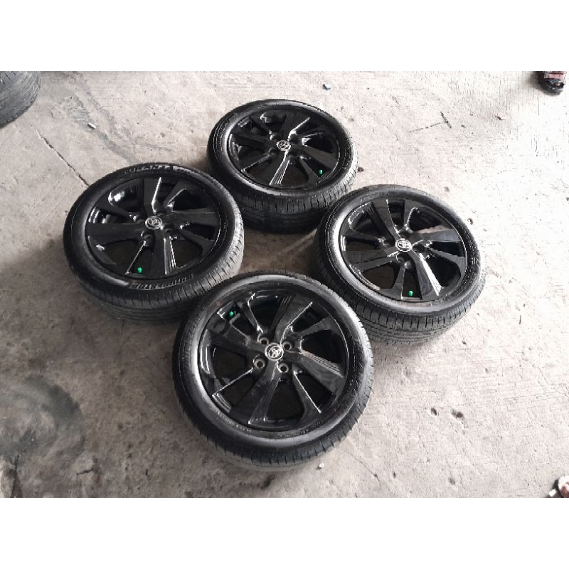 velg mobil bekas yaris ring 16 lubang 4x100 pls ban 195/50/16