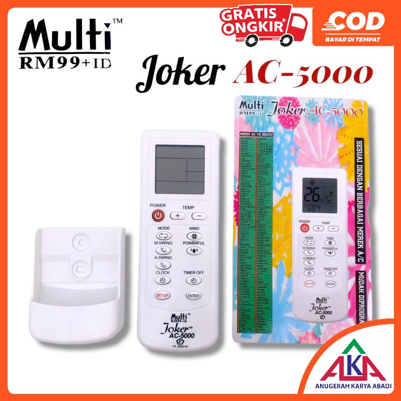 12.12 Fasion sale Remot AC | Remote AC Universal Joker | Remote AC Joker AC 5000 | Universal Remote 