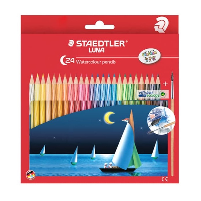 

✨SHOPEE MALL✨ Pensil Warna Staedtler Luna 24 Warna Watercolour gas !!