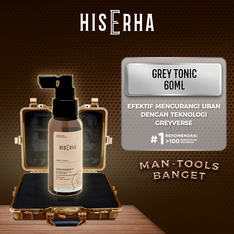 HIS ERHA Grey Tonic 60ml - Tonic Rambut Anti Uban
