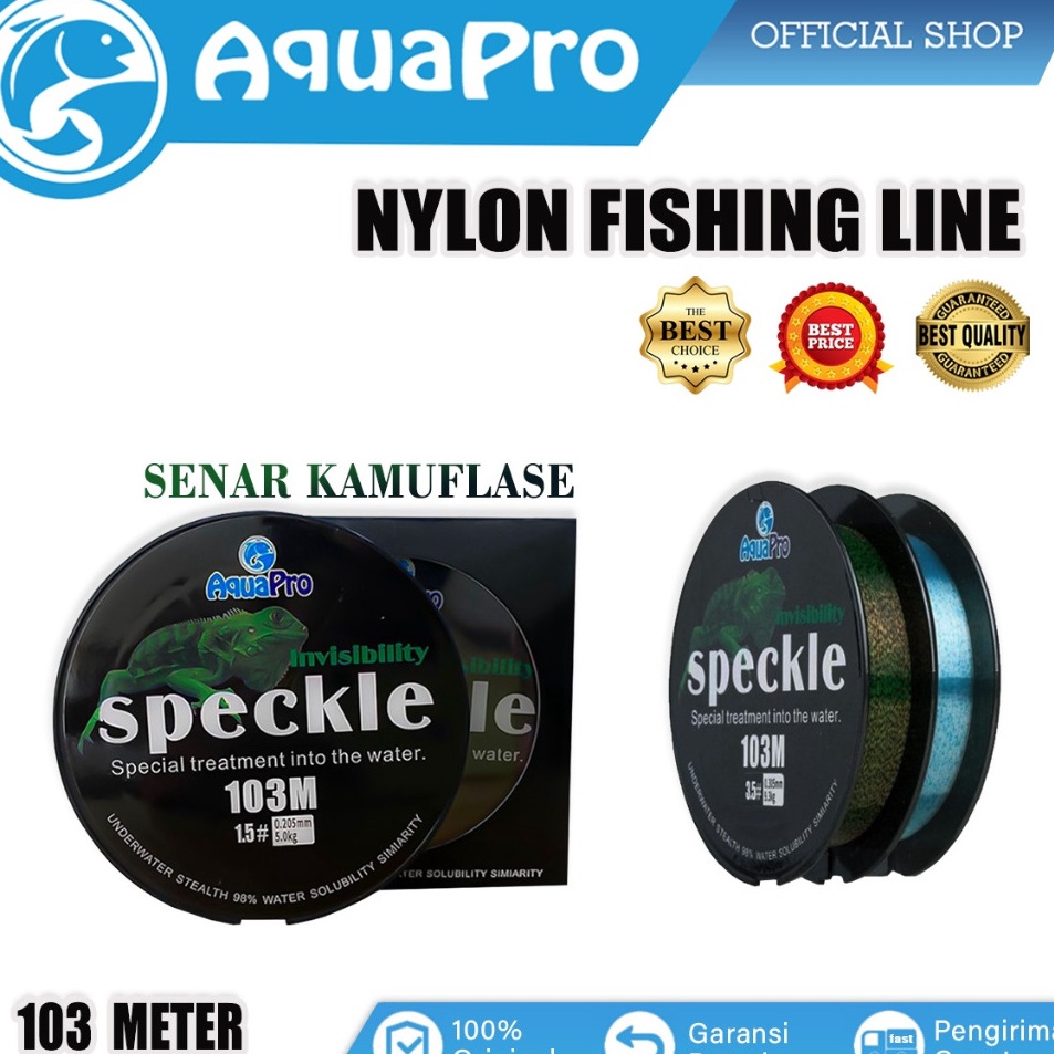 Senar Pancing Ikan Line Fishing Speckle Bunglon Senar Pancing Nilon 103M Senar Titik Tak Terlihat Ga