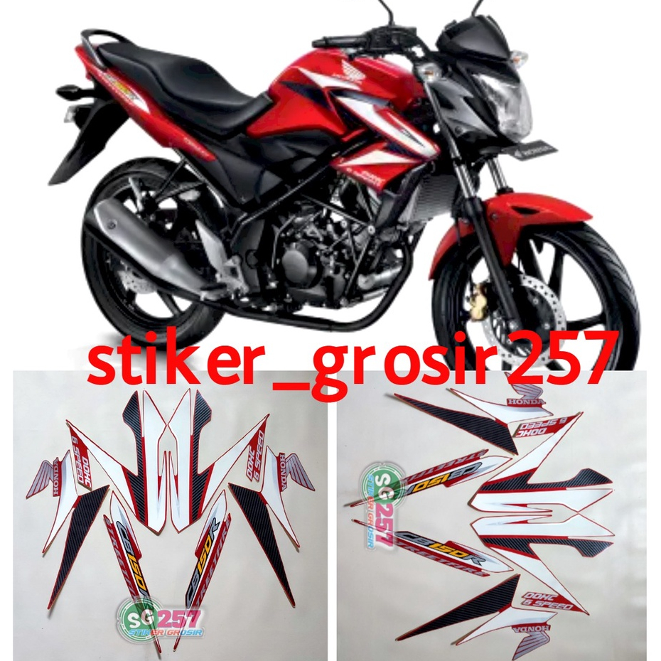 STIKER STRIPING LIS BODY CB150R CB150 R CB 150 R 2014 2015 MERAH