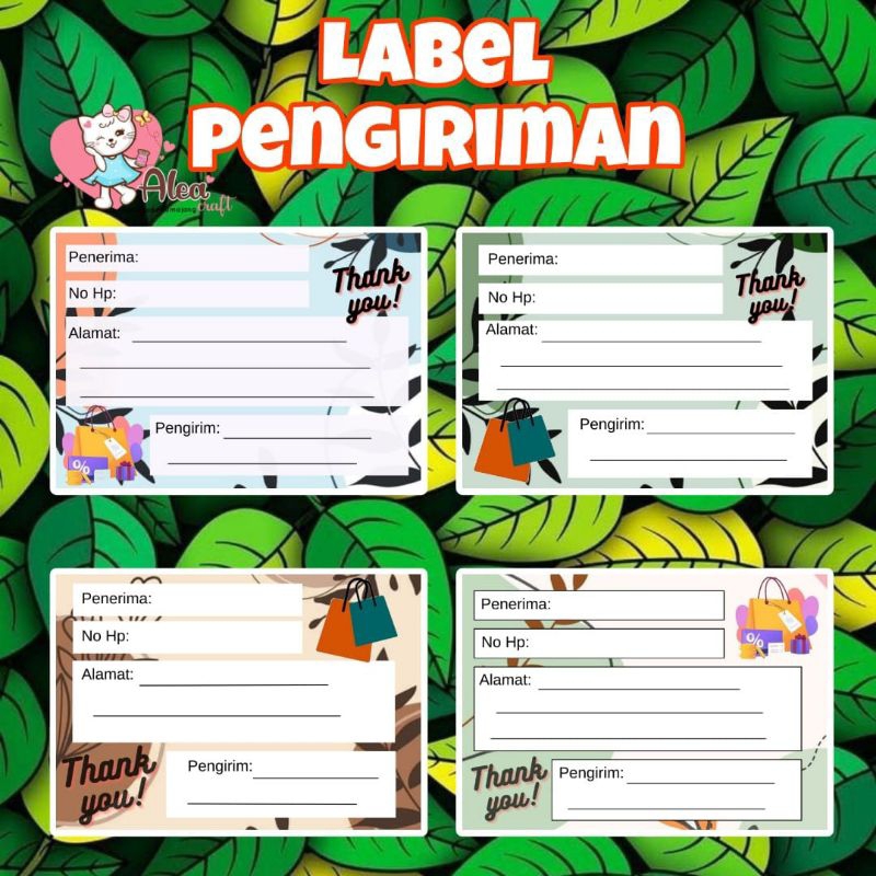

Label pengiriman olshop stiker label pengiriman