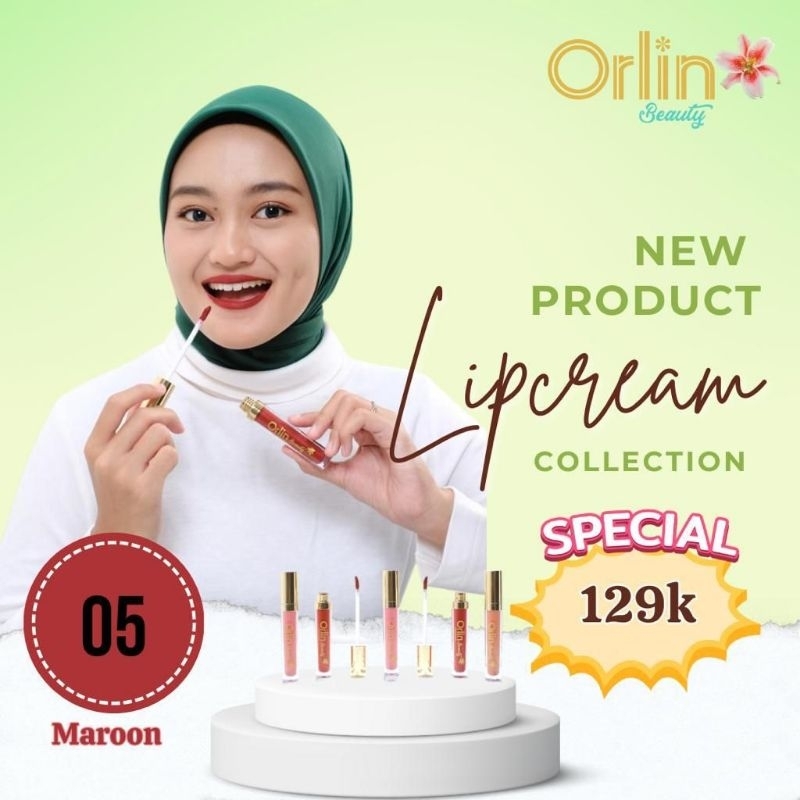 lip cream orlin beauty shade 05 maroon