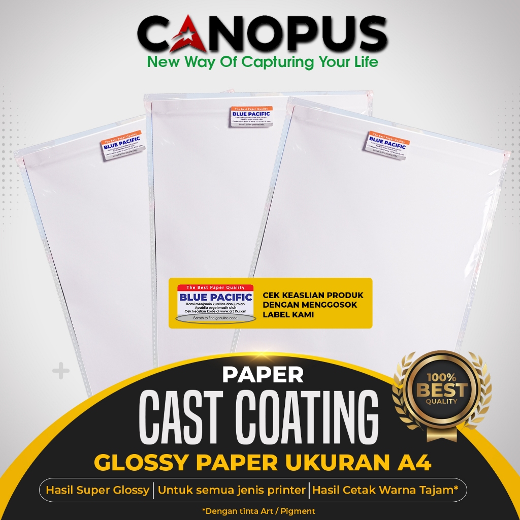 Kertas Foto Glossy Photo Paper A4 240 Gsm 20 lembar by Canopus