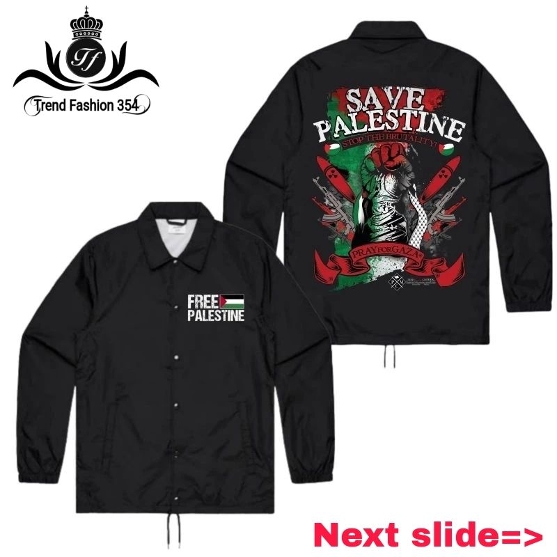 JAKET COACH SAVE PALESTINE/FREE PALESTINE/PALESTINA WINDBREAKER COACH JACKET pria wanita dewasa Best