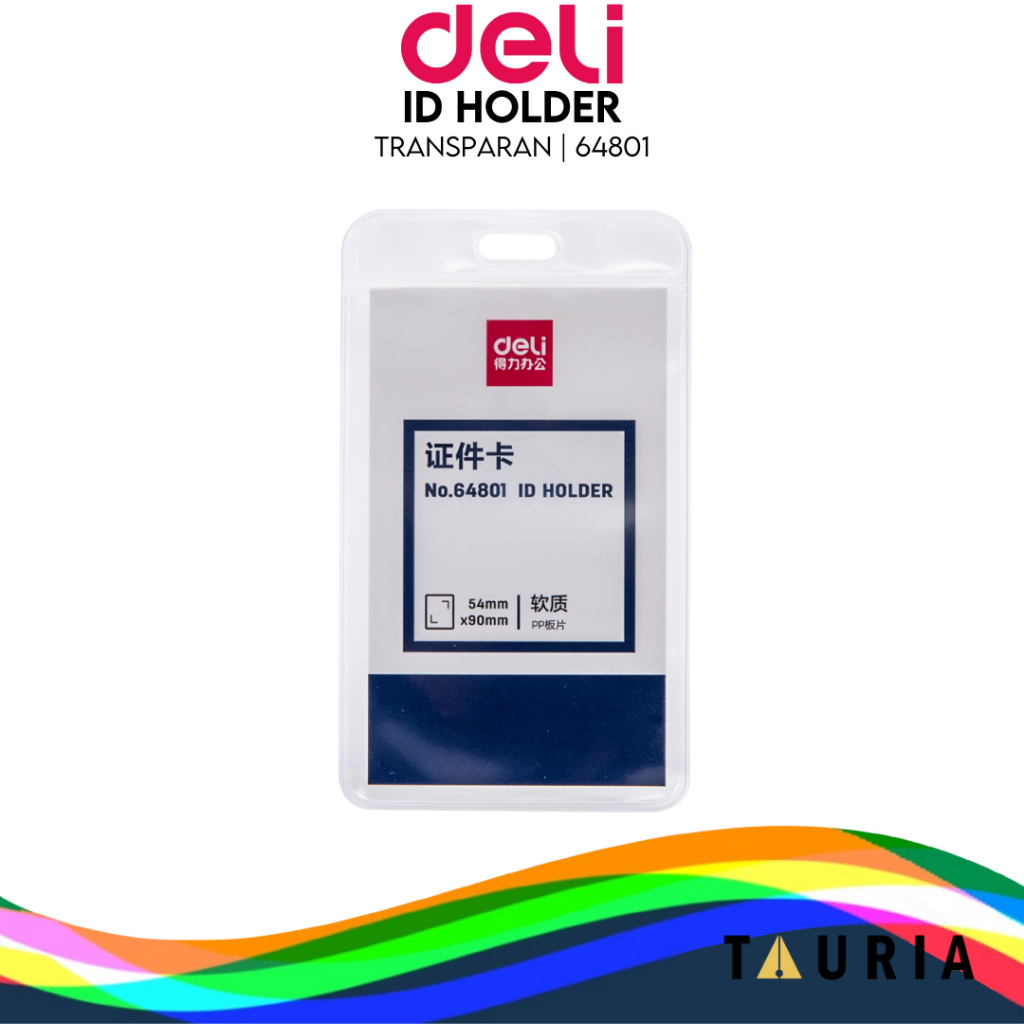 

NAME TAG ID CARD PLASTIK TEBAL LENTUR DELI 64801 TRANSPARAN (1 pack)