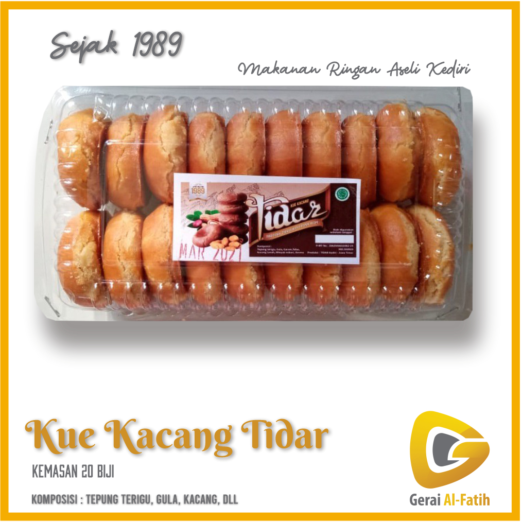 

2 Kemasan Kue Kacang Tidar @Isi 20 biji - Kue Kacang Oleh-oleh Khas Asli dari Kediri