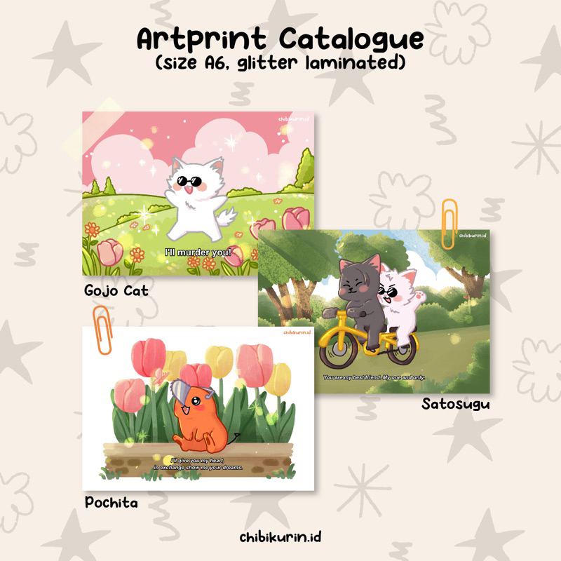 

ANIME CHIBI ART PRINT POSTCARD by chibikurin.id