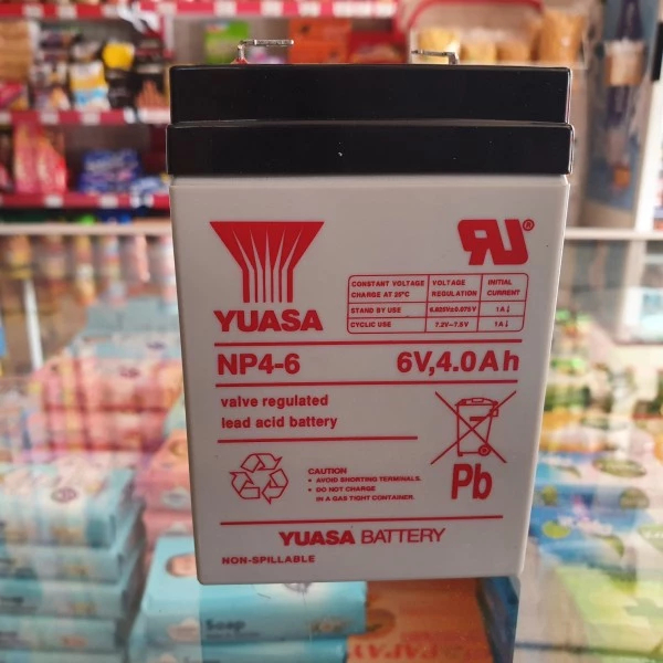 Baterai Aki YUASA 6 Volt 4 Ah Original
