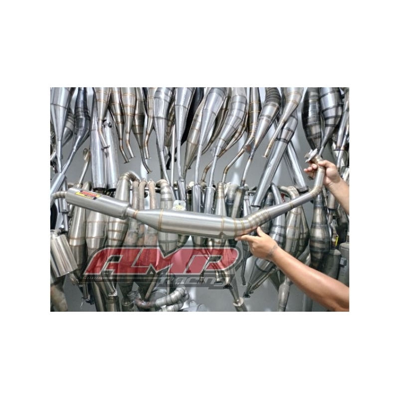 Knalpot RXZ - RZR standar racing stainless Original AMP Racing