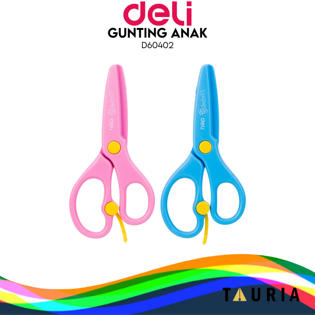 

GUNTING KERTAS PLASTIK ANAK WARNA DELI D60402 LUCU PLASTIC SCISSOR