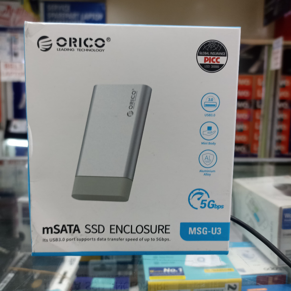 ORICO Aluminum mSATA to USB 3.0 SSD Enclosure Adapter Case - MSG-U3