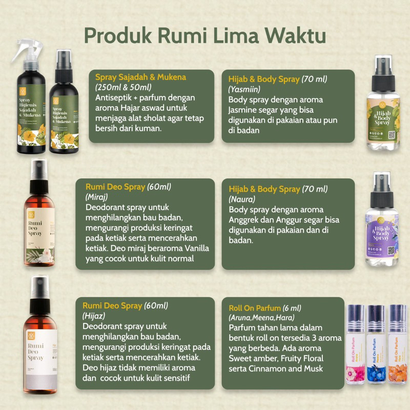 deo spray rumi lima waktu