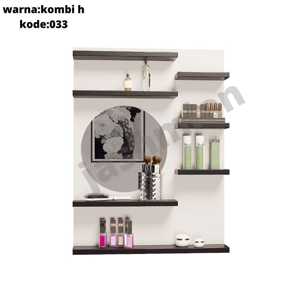 RAK MAKEUP GANTUNG / MEJA RIAS GANTUNG / RAK RIAS / MEJA RIAS DINDING / KACA RIAS DINDING CANTIK 033