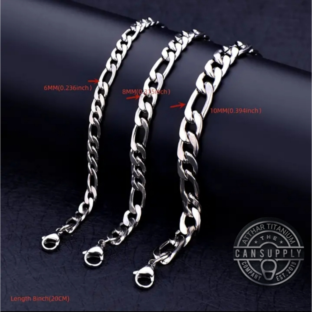 [ Pecah Rantai ] Gelang Pria/Wanita 100% Titanium Model Pecah Rantai (Realpict)