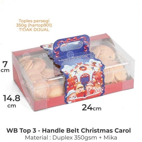 Handle Box Christmas Hampers / Dus Natal 3 Toples 350gr WB TOP 3