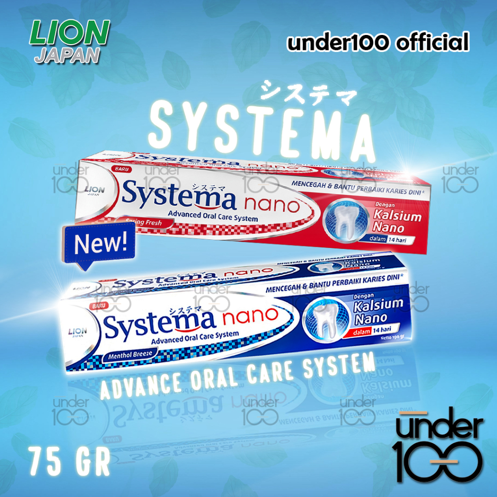 ❤ Under100 ❤ Systema Nano Pasta Gigi Menthol Breeze | Spring Fresh 75gr | HALAL BPOM