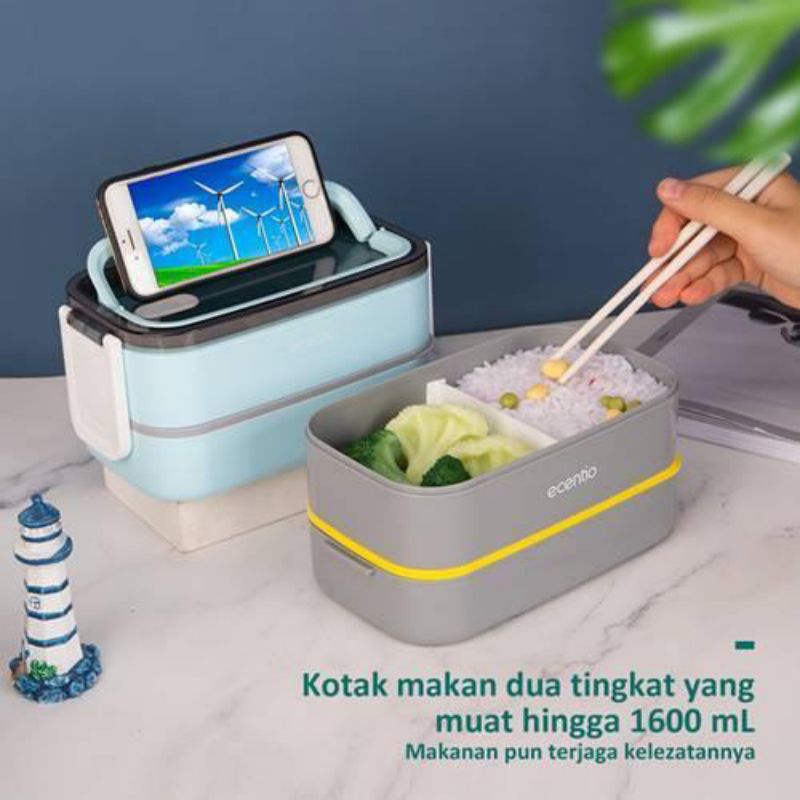 Ecentio Kotak makan 2 tingkat