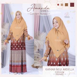 Amanda by Fenuza Gamis Batik Premium Dress Batik Muslim Pakaian Muslim Wanita Baju Lebaran Batik Pro