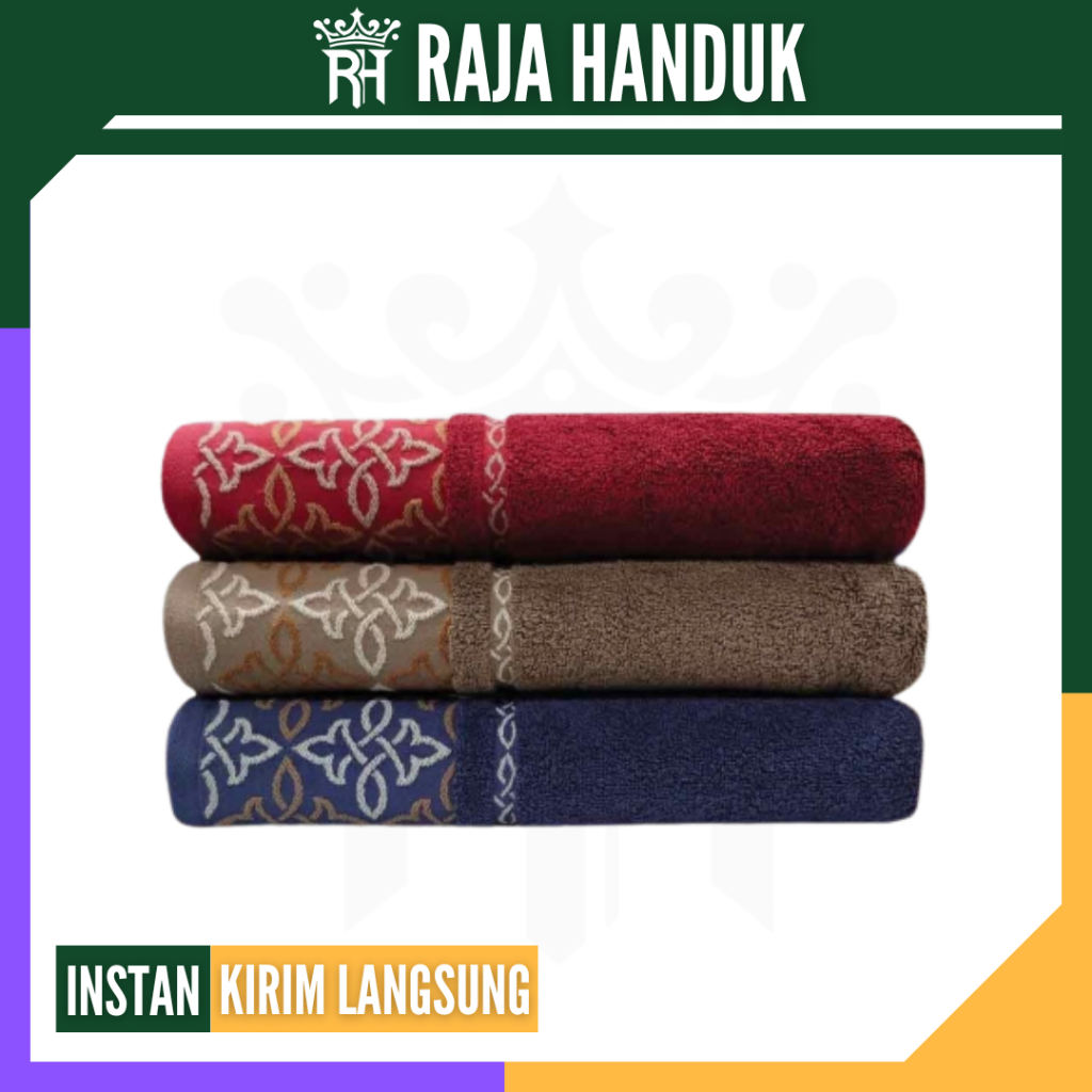 RH GROSIR: Handuk Terry Palmer Signature Motif Kasagi / Handuk Mandi Dewasa 70x140